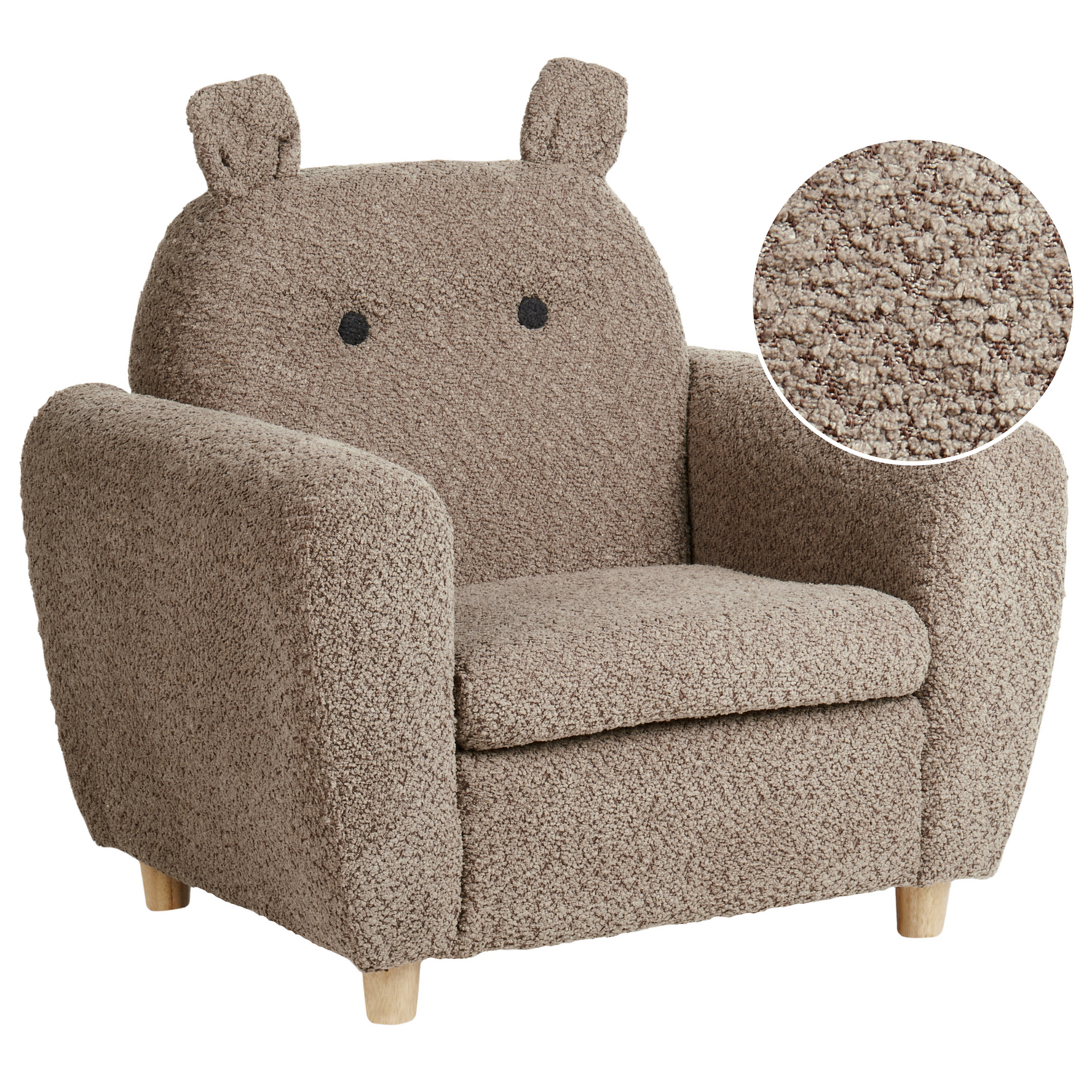 Beliani - MARIBO - Kinderfauteuil - Bruin - Bouclé