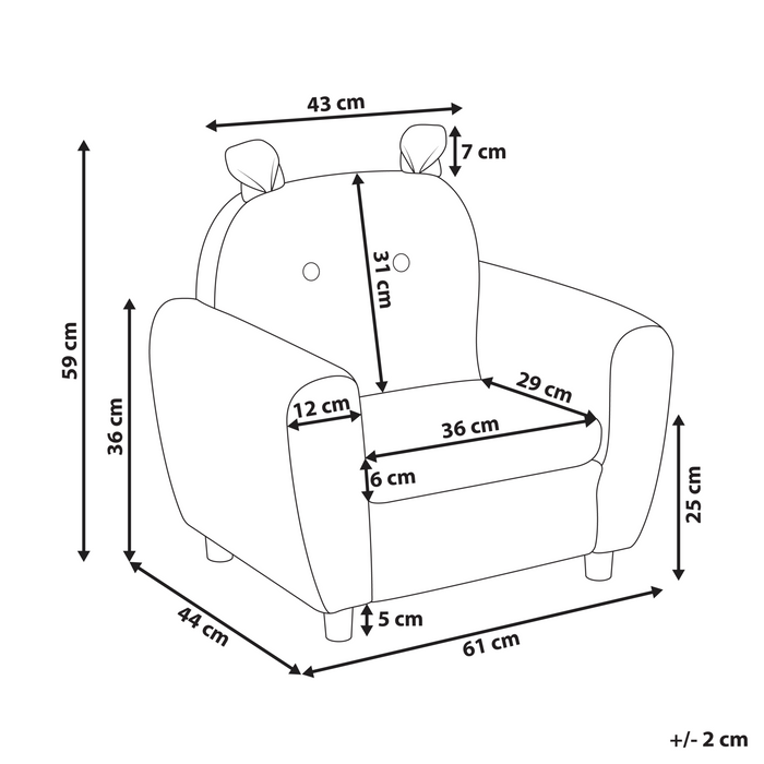 Beliani - MARIBO - Kinderfauteuil - Bruin - Bouclé