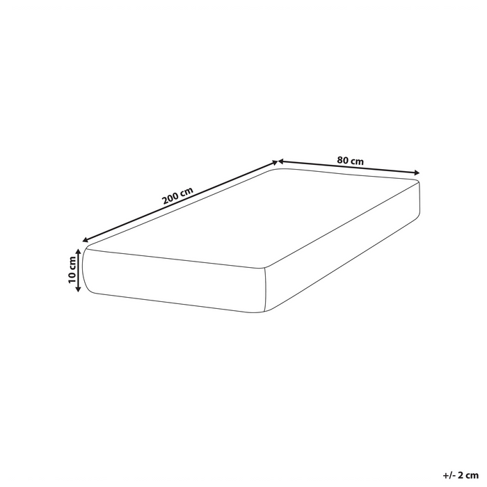 Beliani - PETITE - Schuimmatras - Wit - 80 x 200 cm - Polyester