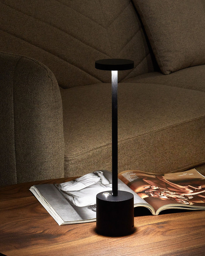 Beliani - LIZANDRO - Tafellamp - Zwart - Aluminium|IJzer