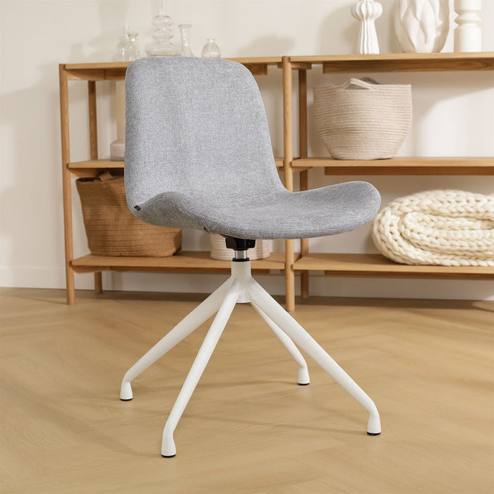 Nolon Nola-Fé Draaibare Eetkamerstoelen Set van 2 Lichtgrijs - Wit