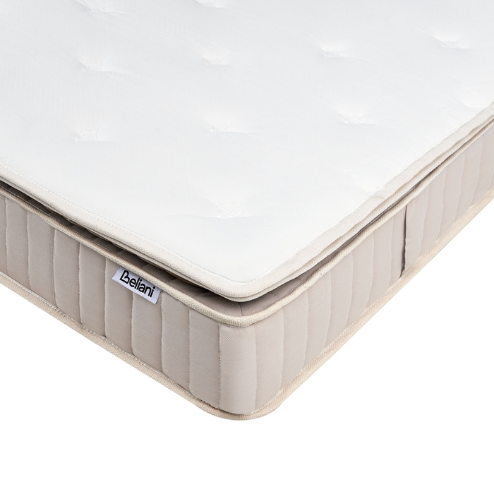 Beliani-DAYDREAM-Pocketveringmatras medium-Wit-90 x 200 cm-Polyester