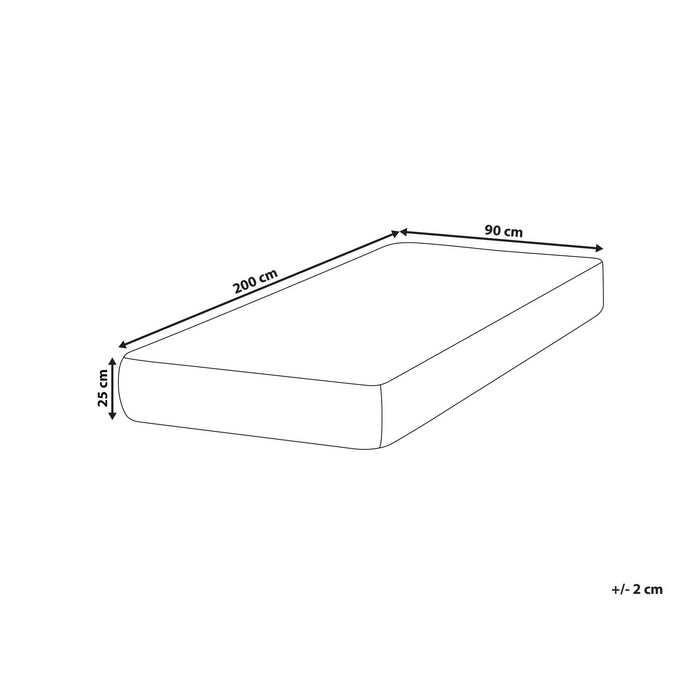 Beliani-DAYDREAM-Pocketveringmatras medium-Wit-90 x 200 cm-Polyester