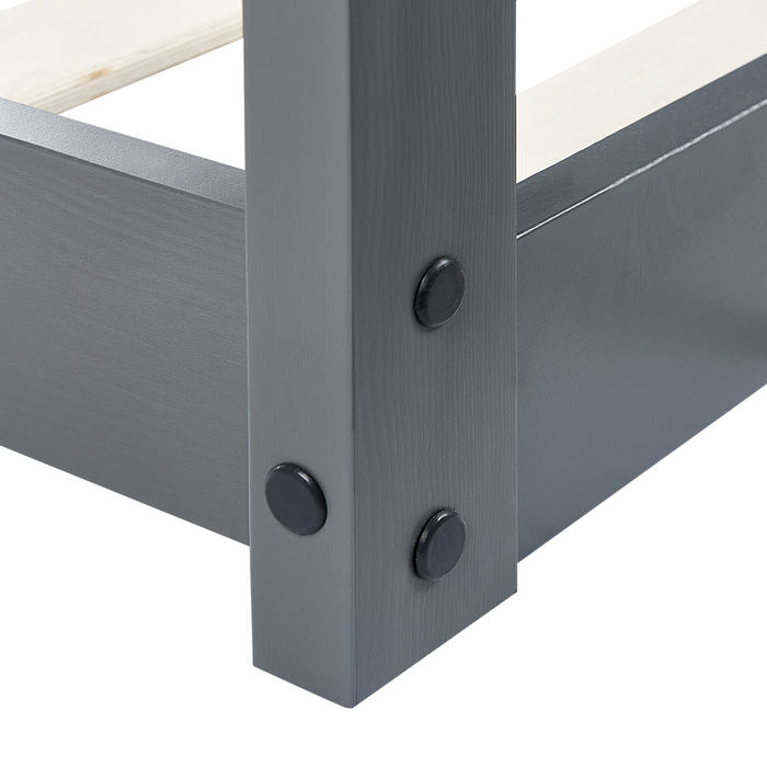 Beliani - TOSSE - Kinderbed - Grijs - 90 x 200 cm - Hout