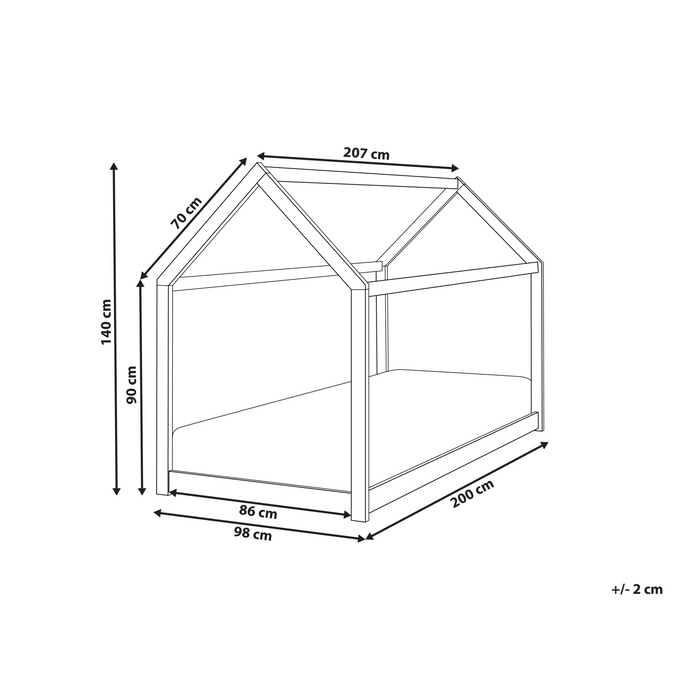 Beliani - TOSSE - Kinderbed - Grijs - 90 x 200 cm - Hout
