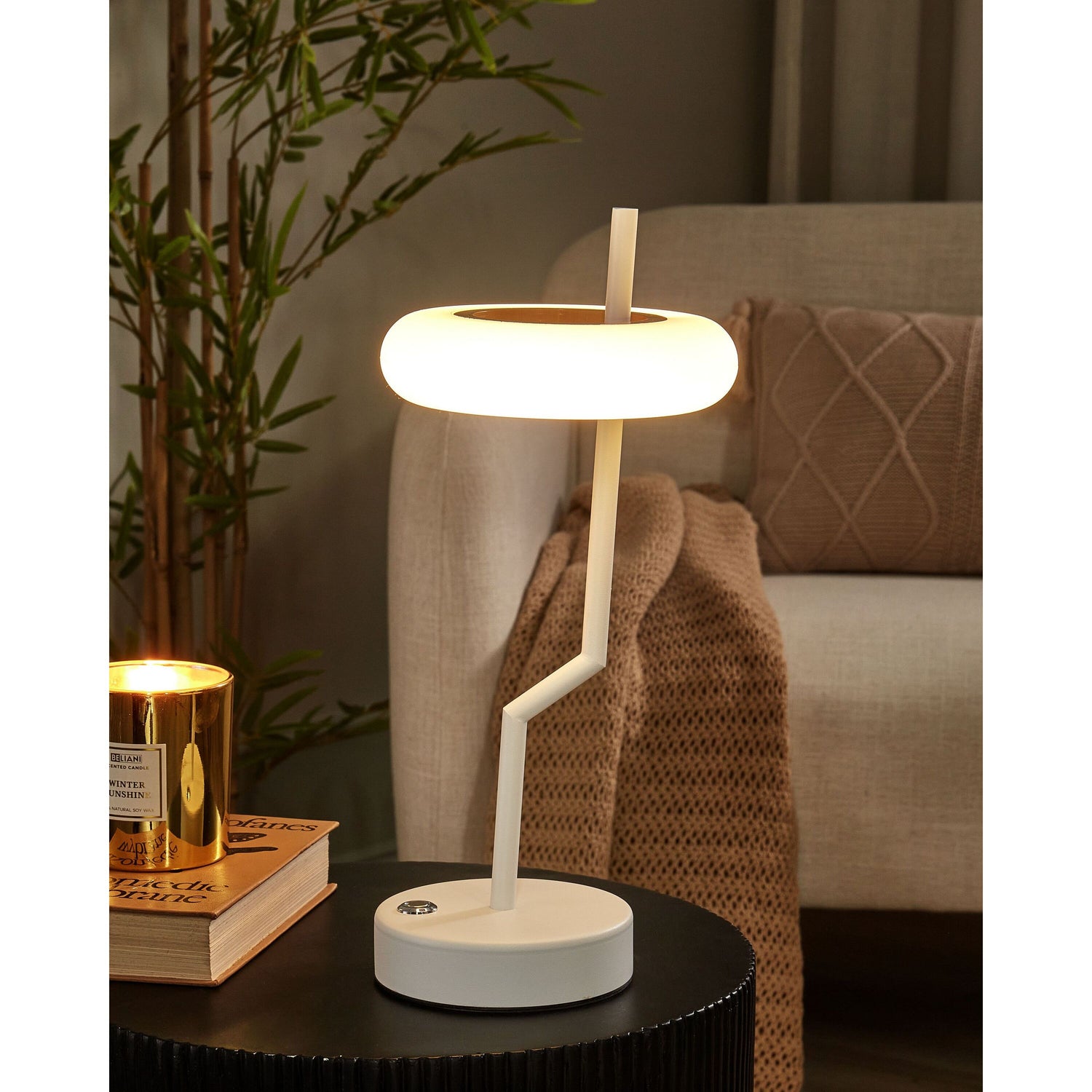 Beliani - ALVIELA - Tafellamp - Wit - Aluminium|IJzer