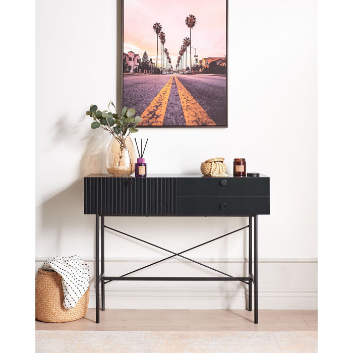 Beliani - COVENTRY - Sidetable - Zwart - MDF