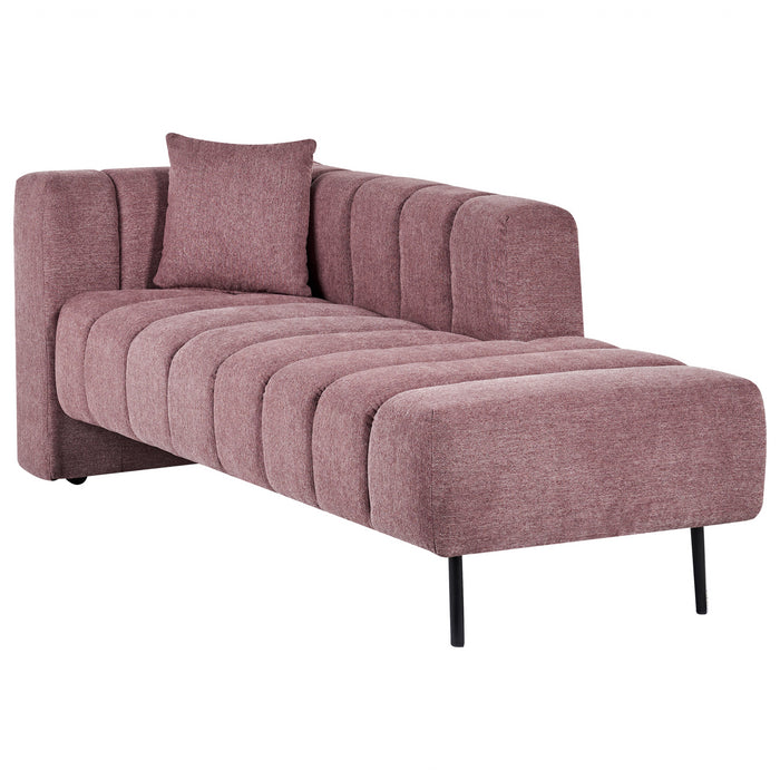 Beliani - LANNILS - Chaise longue - Roze - Linkszijdig - Polyester