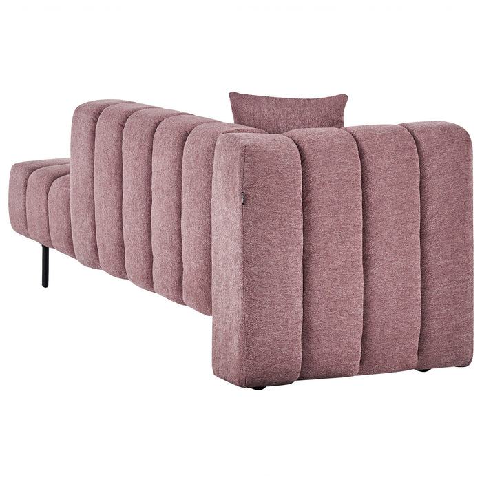 Beliani - LANNILS - Chaise longue - Roze - Linkszijdig - Polyester