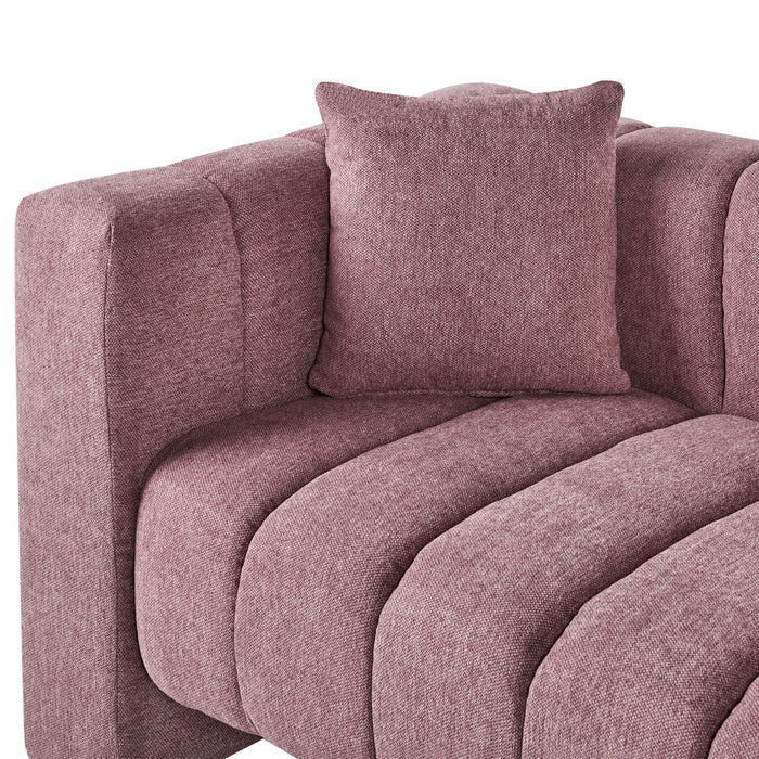 Beliani - LANNILS - Chaise longue - Roze - Linkszijdig - Polyester