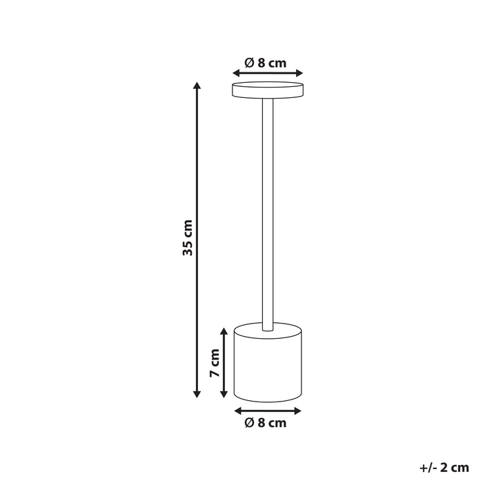 Beliani - LIZANDRO - Tafellamp - Goud - Aluminium|IJzer