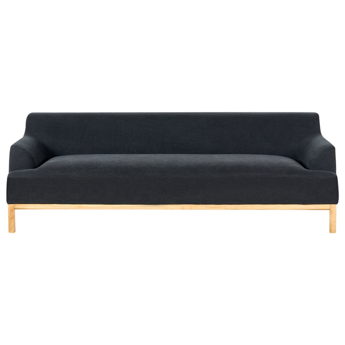 Beliani - SOSJO - Driezitsbank - Zwart - Polyester