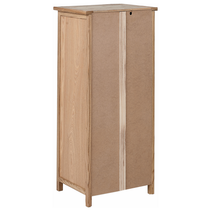 Beliani-SALTON-Hoge kast met 5 lades-Lichte houtkleur-Sassafras