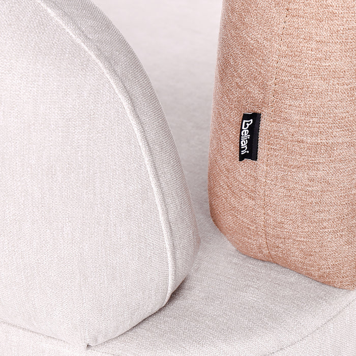 Beliani - ARCEY - Chaise longue - Lichtbeige - Linkszijdig - Stof