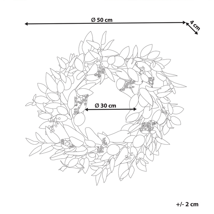 Beliani - LENRUN - Krans - Groen - 50 cm - Polyester
