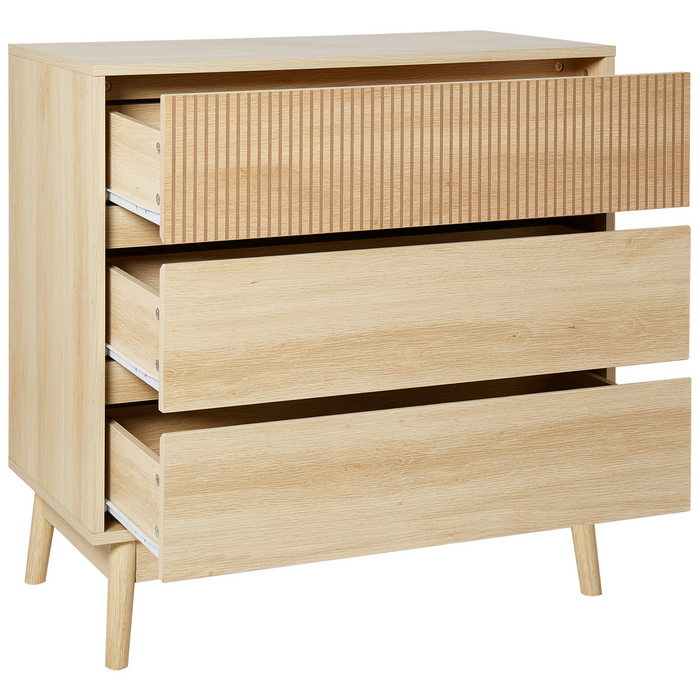Beliani - WALES - Ladekast 3 lades - Lichte houtkleur - MDF