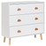 Beliani - CLOUDY - Commode - Wit|Lichthout - MDF
