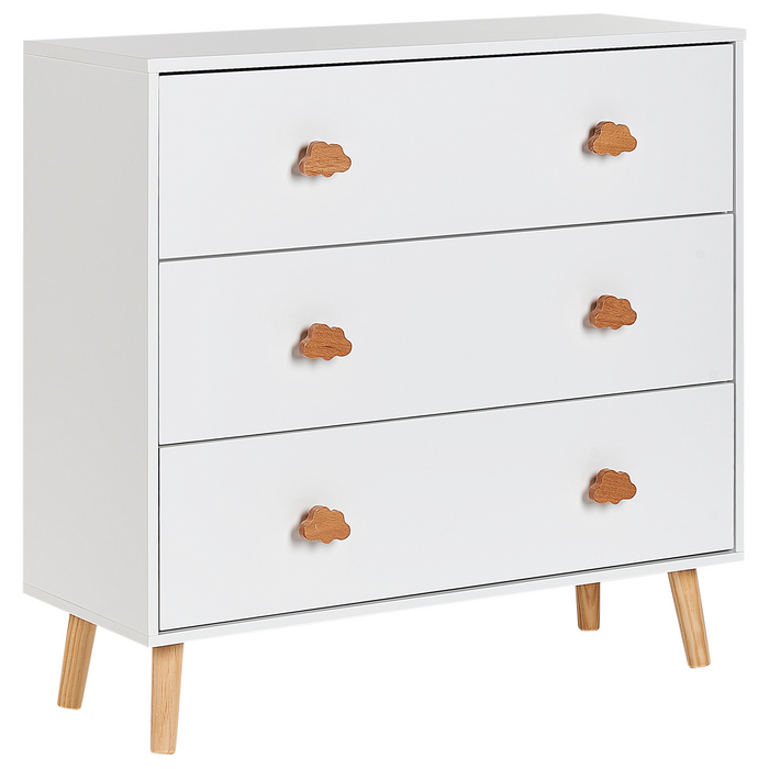 Beliani - CLOUDY - Commode - Wit|Lichthout - MDF