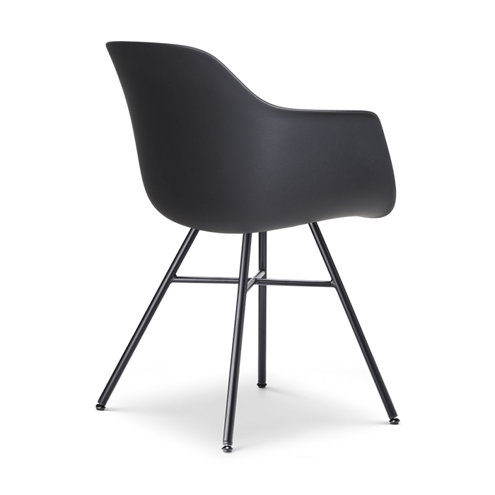 Nolon Noa-Puk Eetkamerstoelen Set van 2 - Zwart - Zwart Onderstel