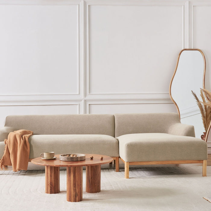 Beliani - SOSJO - Hoekbank - Taupe - Linkszijdig - Polyester