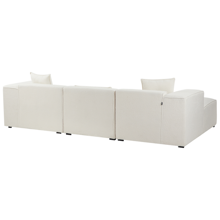 Beliani-DOLVA-Hoekbank-Gebroken wit-Linkerzijde-294 cm-Bouclé