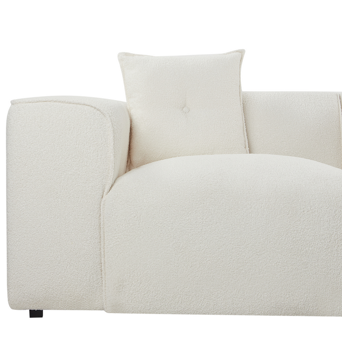 Beliani-DOLVA-Hoekbank-Gebroken wit-Linkerzijde-294 cm-Bouclé