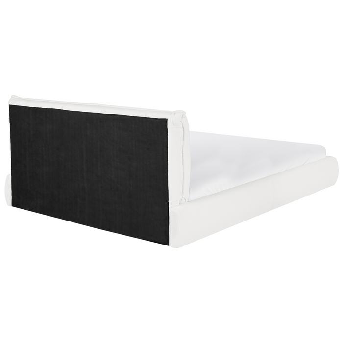 Beliani - VINAY - Tweepersoonsbed - Wit - 160 x 200 cm - Bouclé