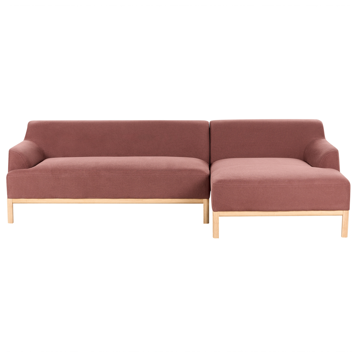 Beliani - SOSJO - Hoekbank - Bordeaux - Linkszijdig - Polyester