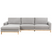 Beliani - SIGGARD II - Hoekbank - Grijs - Rechtszijdig - Polyester