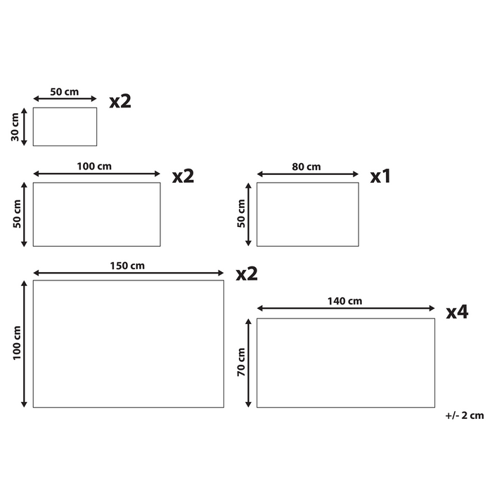 Beliani - AREORA - Handdoek set van 11 - Taupe - Katoen