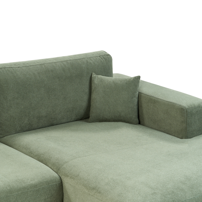 Beliani-LOFOTEN-Hoekbank 3-zits-Lichtgroen-Linkszijdig-Polyester