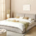 Beliani - VINAY - Tweepersoonsbed - Taupe - 180 x 200 cm - Corduroy