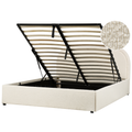 Beliani-QUILLIEN-Bed met opbergruimte-Lichtbeige-140 x 200 cm-Bouclé