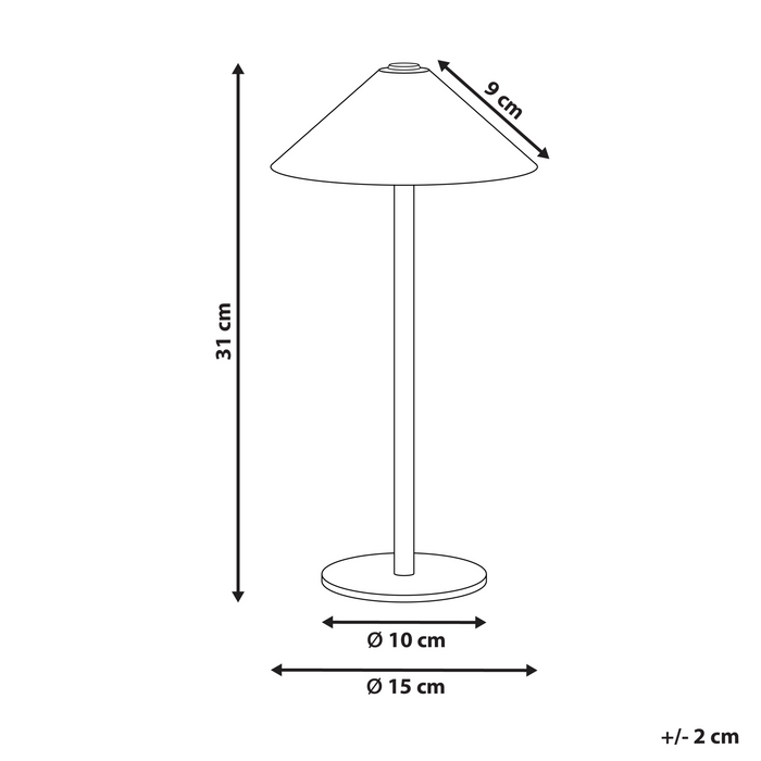 Beliani - FRANCOLI - Tafellamp - Wit- Aluminium