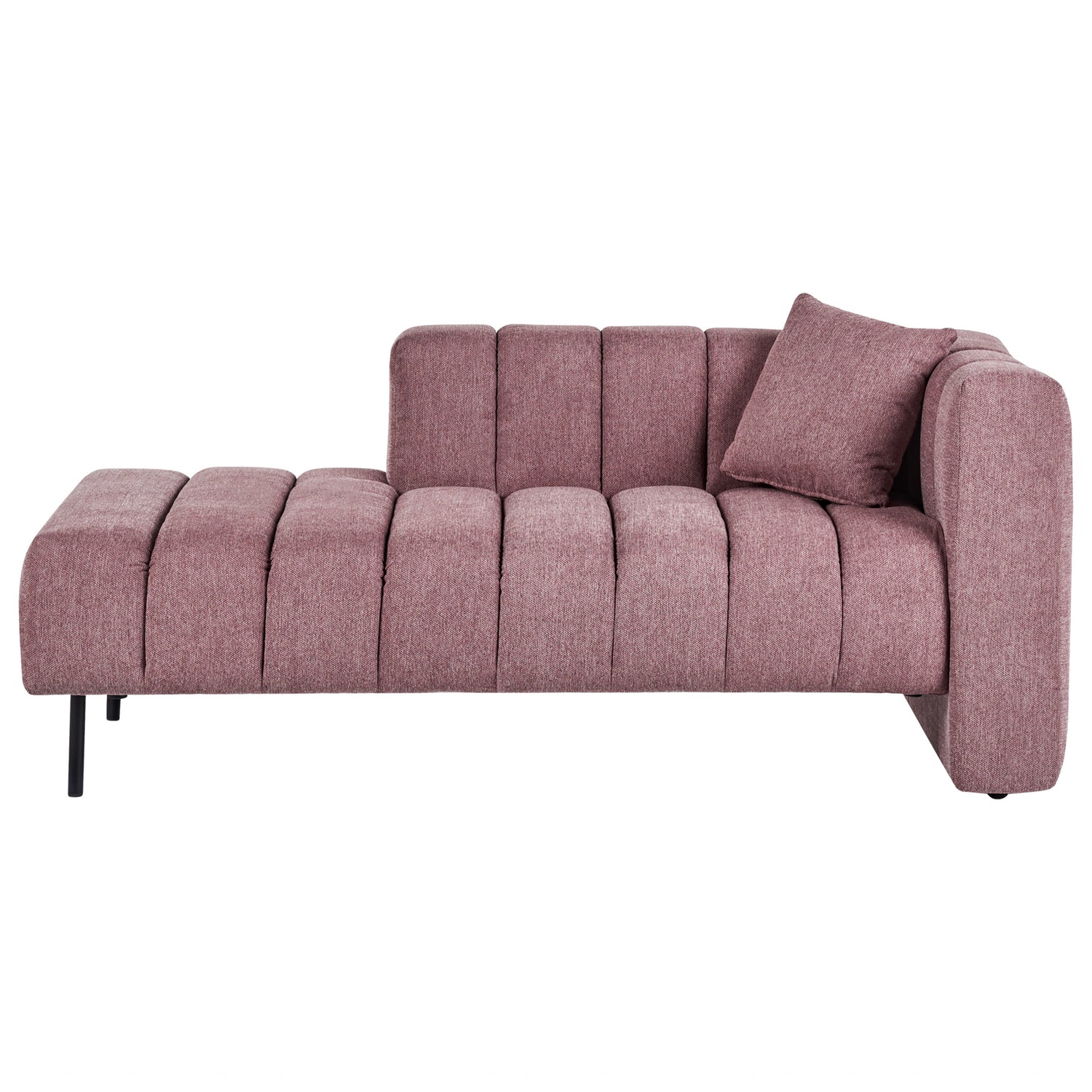 Beliani - LANNILS - Chaise longue - Roze - Rechtszijdig - Polyester