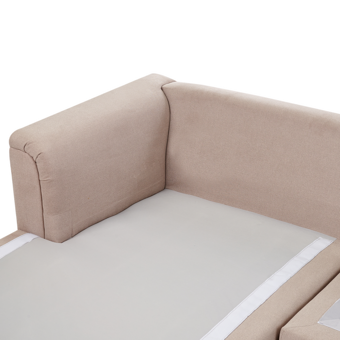 Beliani - KOHLO - Hoekbank - Taupe - Rechtszijdig - Stof