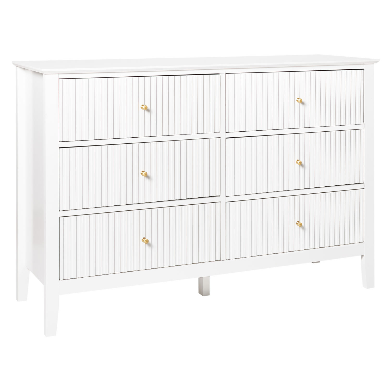 Beliani - ASSISI - Dressoir 6 lades - Wit - MDF