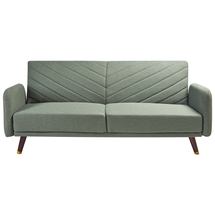 Beliani - SENJA - Slaapbank 3-zits - Lichtgroen - Kunstlinnen