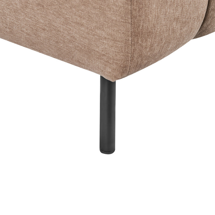 Beliani-LANNILS-Chaise longue-Lichtbruin-Rechtszijdig-Polyester