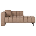 Beliani-LANNILS-Chaise longue-Lichtbruin-Linkszijdig-Polyester