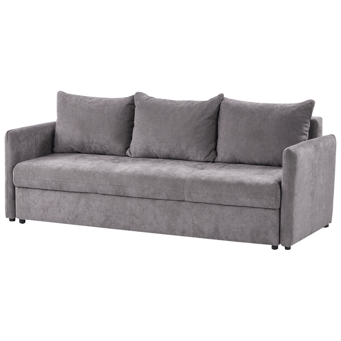 Beliani - HOLSEN - Driezitsbank - Taupe - Stof