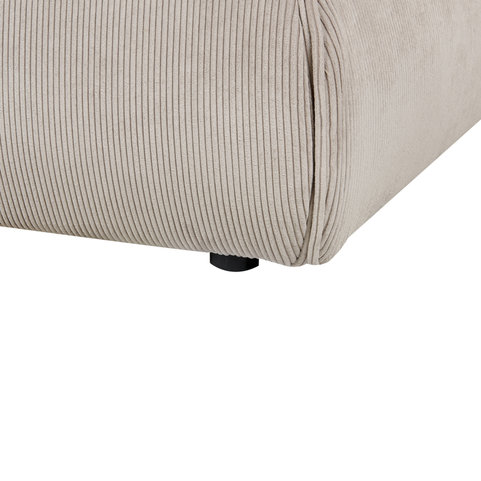 Beliani - VINAY - Tweepersoonsbed - Taupe - 160 x 200 cm - Corduroy