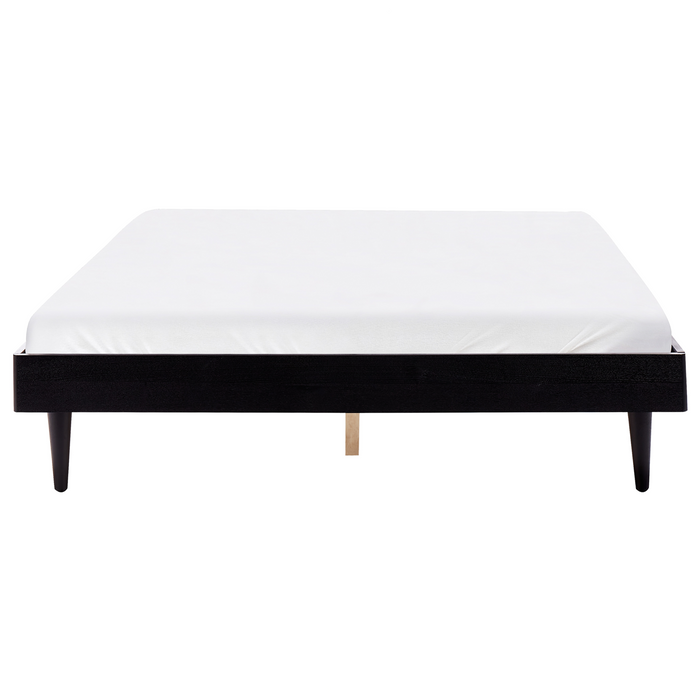 Beliani - TOUCY - Bed met LED - Zwart - 160 x 200 cm - Rubberhout