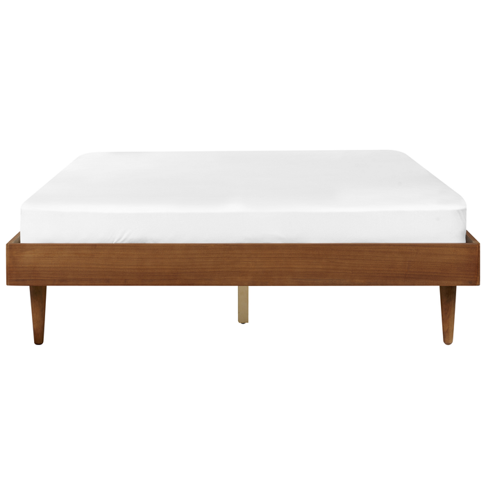 Beliani-TOUCY-Tweepersoonsbed-Lichtbruin-160 x 200 cm-Rubberhout