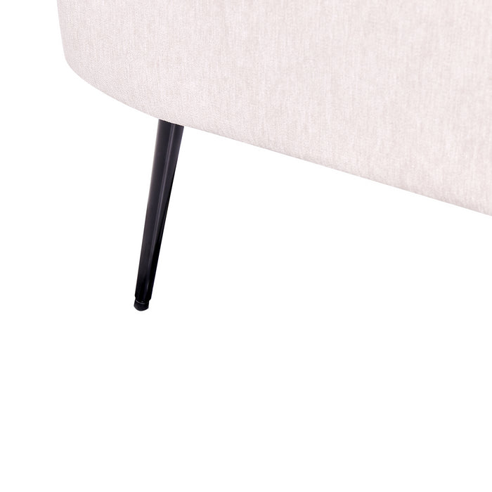 Beliani - ARCEY - Chaise longue - Lichtbeige - Rechtszijdig - Stof