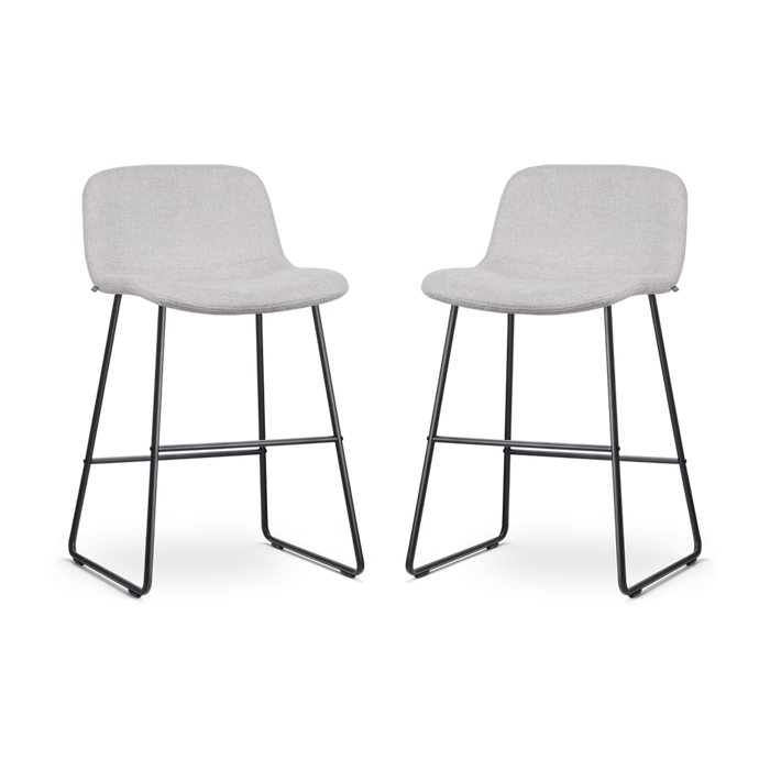 Nolon Nino-Mats Barkrukken Set van 2 - Beige - Zwart - 65 cm