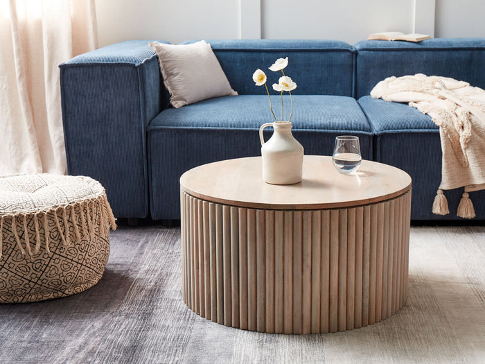 Beliani - KIRKWOOD - Salontafel - Lichtbruin - Mangohout