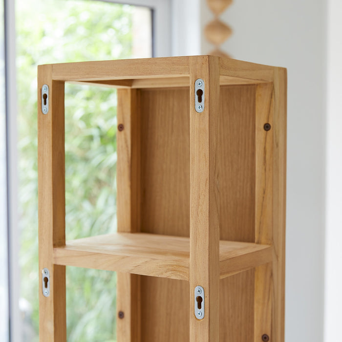 Tikamoon - Twig - Rechte kolomkast van massief teakhout