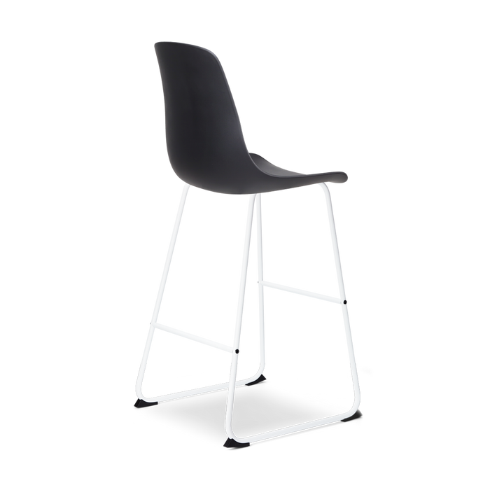 Nolon Nino-Pip barkruk zwart - wit onderstel 75 cm - set van 2