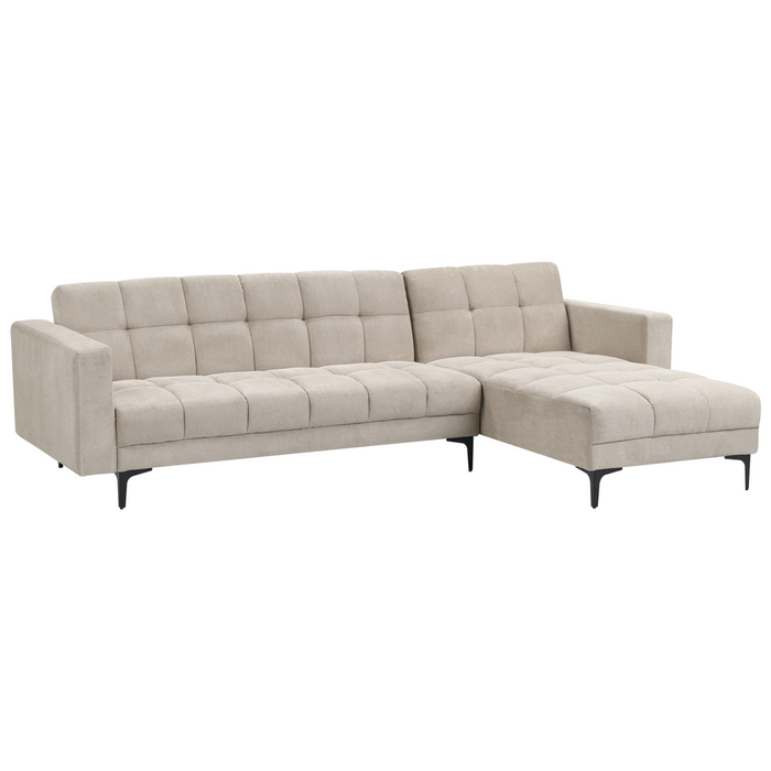 Beliani - ALNES - Hoekbank - Beige - Linkszijdig - Polyester